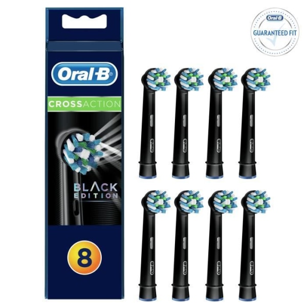 ORAL-B CrossAction Black Brushes x8