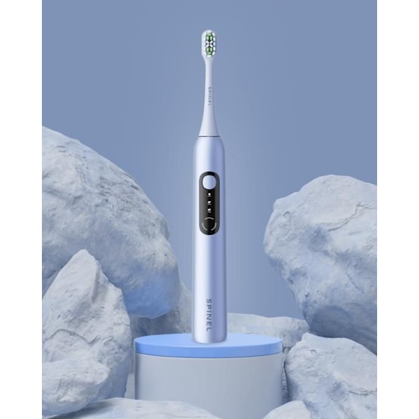 SPINEL CARE SmileOn Blå sonisk tandborste 3 USB-C-lägen + fodral och tillbehör