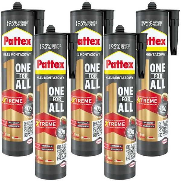 Mångsidigt lim - Pattex - One4All - 5x 440g - Stark vidhäftning - Vädertålig