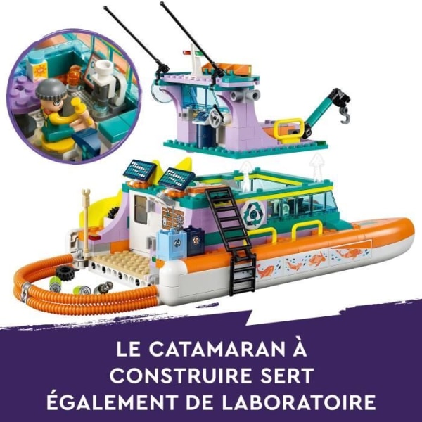 LEGO® Friends 41734 sjöräddningsbåtleksak med delfiner och ubåtsminifigurer