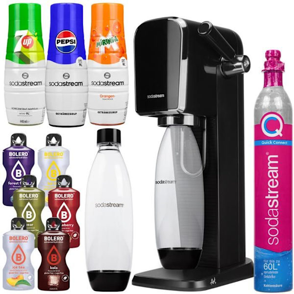 Sodastream ART - SodaStream - Svart - 1 Litre - 3 Siruper - Teknik Quick Connect Svart