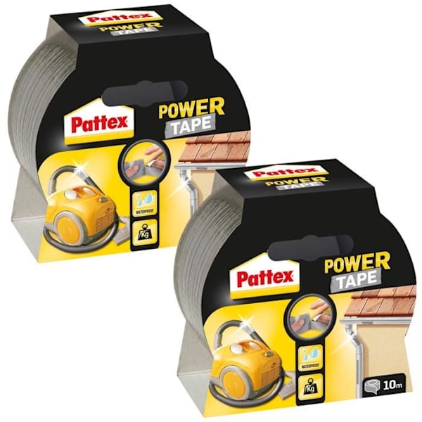 2x Pattex Power Tape - silver 48 mm x 10 m