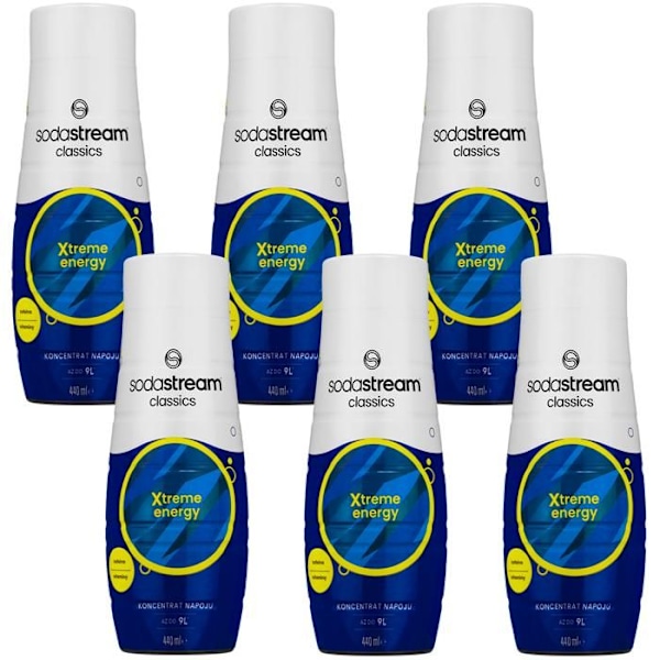 Energidryckssirap - SodaStream - Xtreme Energy - 6 flaskor - 440 ml - Utan tillsatt socker