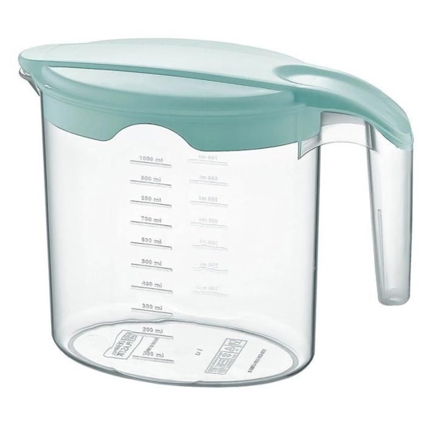 Pichet - Hobby - 1 Liter - Högkvalitativ Plast - Låsbart Lock - Mätkopp Vit