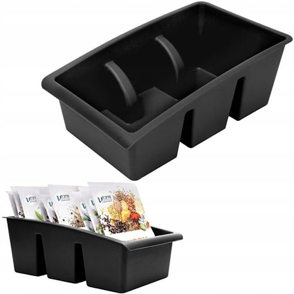 Kryddorganisatör - Ej specificerad - 25 x 15 x 9 cm - Lätt plast - Elegant svart