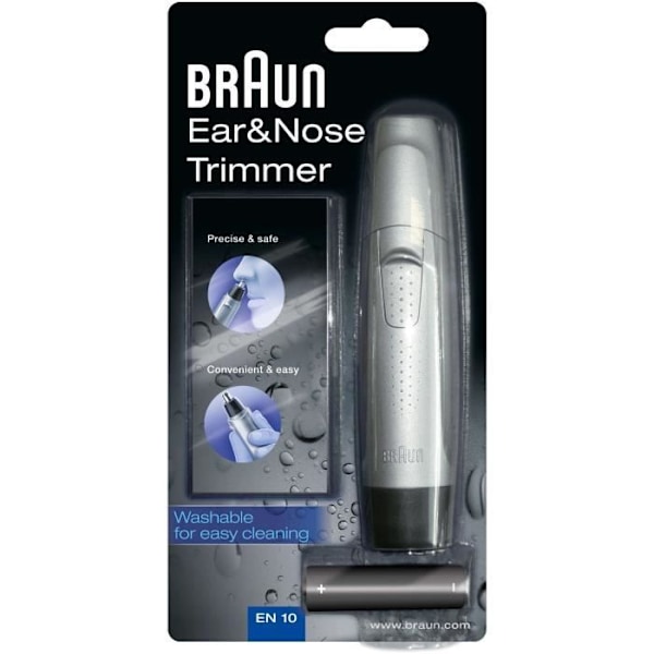 Öron- och nästrimmer - Braun EN10 - Grå - Batteritid 60 min - Sladdlös