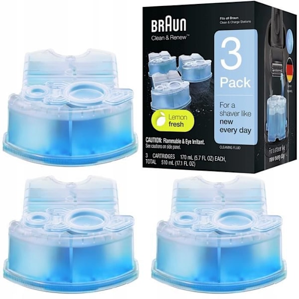 Rengöringspatroner - Braun - CCR3 - 3 delar - Blå - Effektiv för rakhyvlar