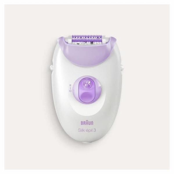 Epilator - BRAUN - Silk-épil 3 SE3-3170 - 20 pincett - Vit/Lila