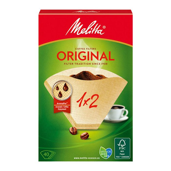 Melitta 502001 - KVM SWITCH - Filterpåsar för dammsugare natur brun 1 x 2/40
