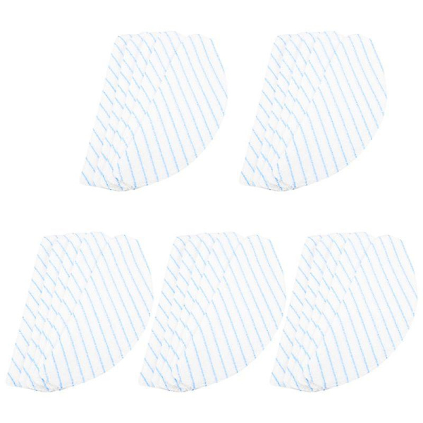 25 st engångs-mikrofibermoppdynor för robotdammsugare OZMO T8 / T8+/ T8 / N8/ N8 Pro/  (ZYH) white  blue
