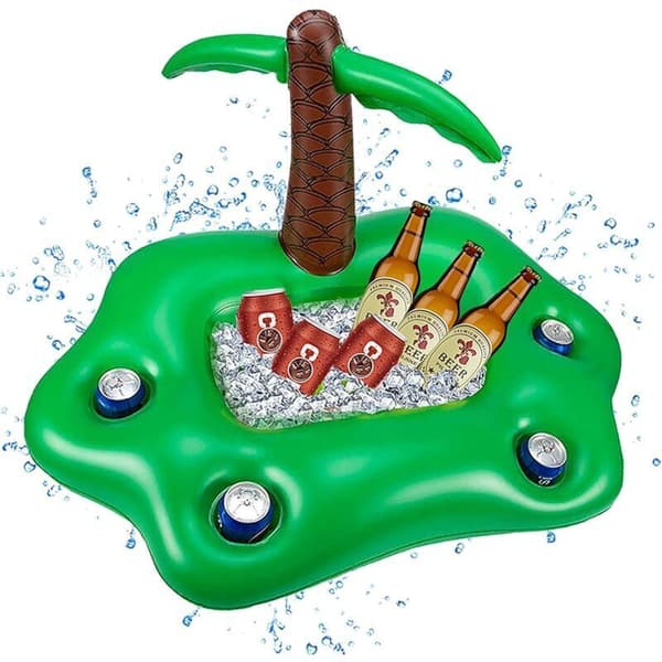 Oppustelig pool kopholder. 4 huller. Oppusteligt pooltilbehør. Ideel til en strandfest.