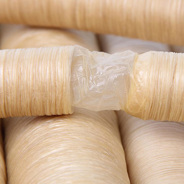 15 meter x 20 mm torrt kollagenskorv hölje rör köttkorv hölje tillverkare (ZYHL) Beige 15M
