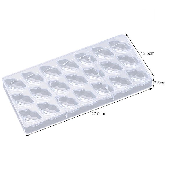 21 Läppformad Chokladform Låg Temperatur Resistent Matformning Form för Bakning  (ZYH) 27.5*13.5*2.5cm