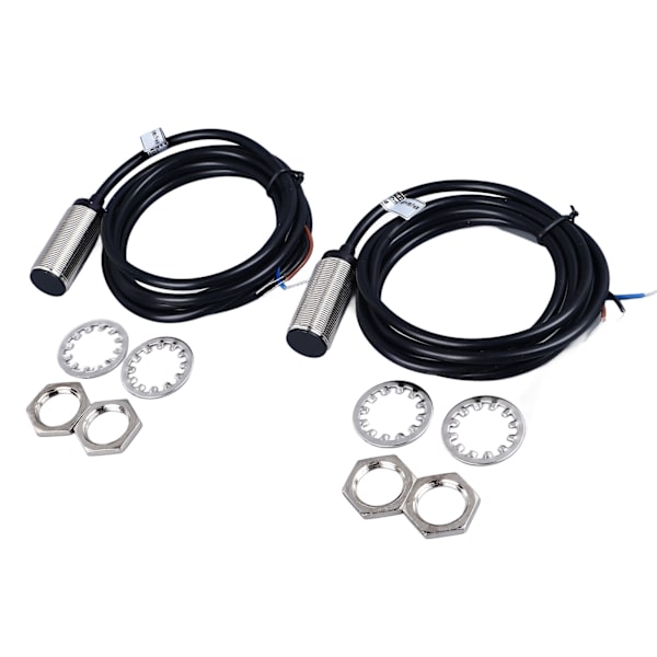 2 st induktiva närhetssensorer 4 mm detekteringsavstånd DC 3 trådar PNP NO induktiv närhetssensor (ZYH)