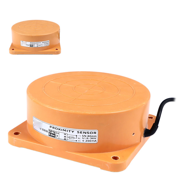 Induktiv närhetssensor 80 mm räckvidd NPN-utgång 3-tråds NC-sensor 6-36 V DC (ZYH)