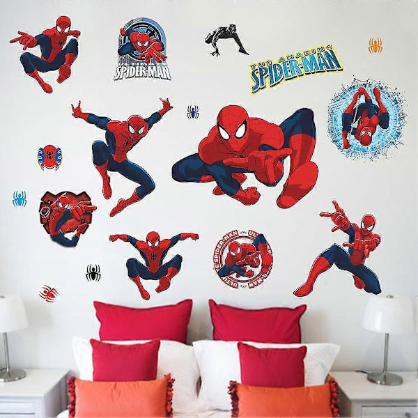 Fantastiska Spiderman väggdekaler för barnrum, barnrumsinredning.