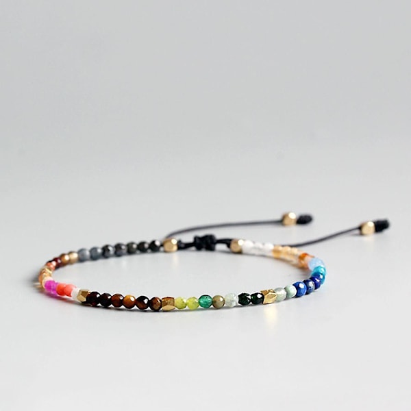 St 7 Chakra Armband Män Bohemia Chakra Flerfärgad Små Pärlor Yoga Armband  (ZYH) B