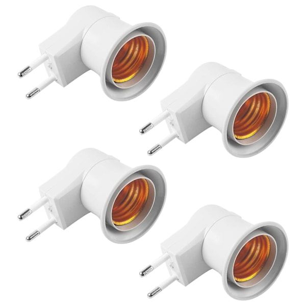 2PCS EU Plug to E27 Adapter LEDs Ljus B-ulb Converter Socket Hållare med ON/OFF knappbrytare (DPD) 6pcs