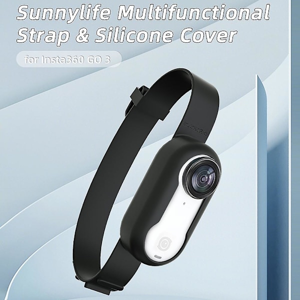 SUNNYLIFE IST-ZD588 För Insta360 GO 3 Fodral Kameraskydd med Justerbar Slinga  (ZYH) Black Style A