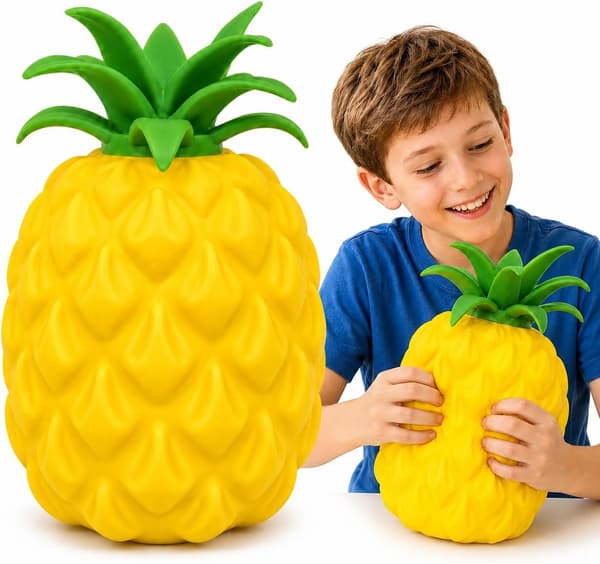 9,5 tum jättestor ananas-squishy, jumbo squishy långsamt stigande stressboll