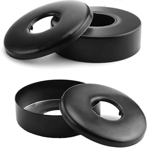 Mat sort bruse-roset til 21 mm rør, fladt design