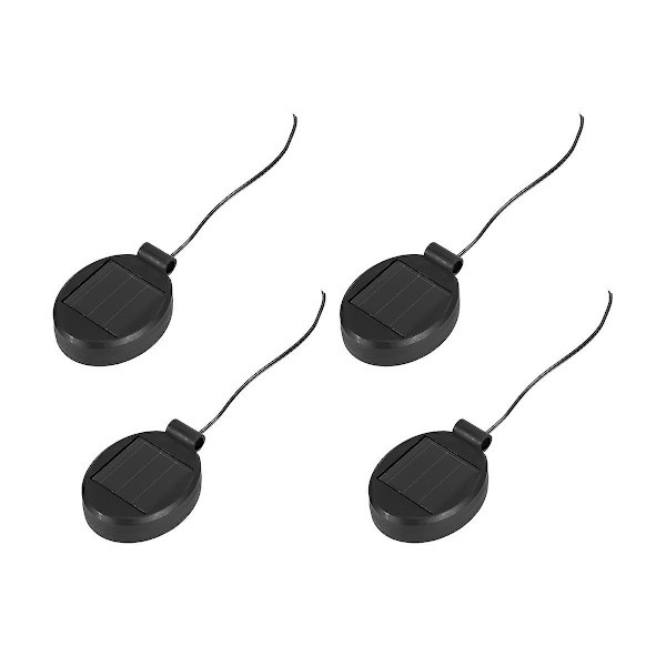 4-pack Solar LED-ljusbyte Toppdelpanel, Solpanel Lanternlock Glödlampa Tillbehör Batterilåda (ZYH) Photo Color