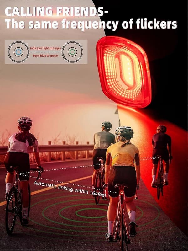 2025 Nyeste Smart Cykel Baglygte Bremsesensor Cykel Baglygte til Nat