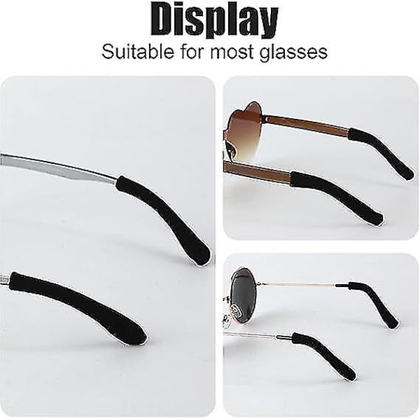 Stickade glasögonbågar, halkfria elastiska öronkuddar för glasögon (DPD) Grey