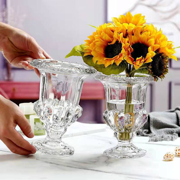 Serene Spaces Living Dekorativ Stor Glasurna, Centerpiece Vas för Bröllop, Event  (DPD)  (ZYHL) Transparent S