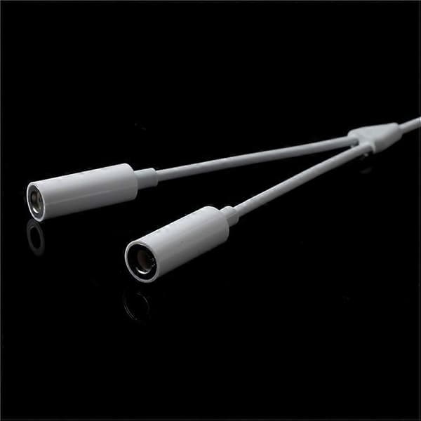 Lightning Han til Dobbelt 3.5mm Hun Hovedtelefon Jack Audio Adapter Kabel Kompatibel til iPhone