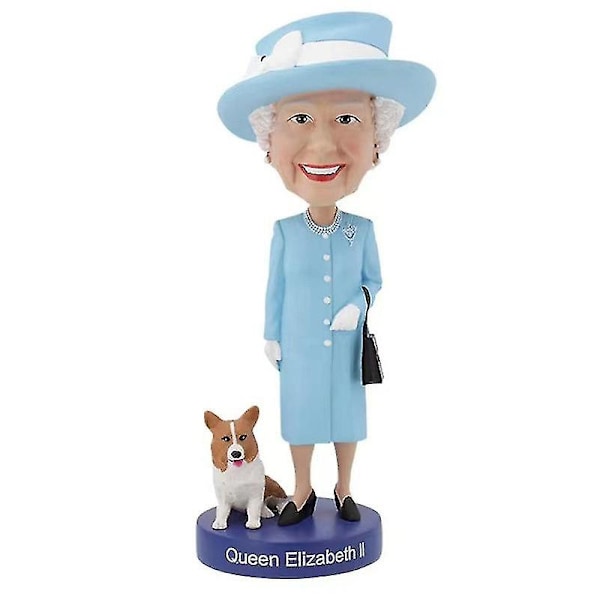 Dekorativa prydnader för statyn av drottning Elizabeth skakar på huvudet drottning Elizabeth Ii (DPD)
