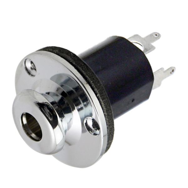 3x1/4\" Gitarr Bas Equalizer Jack Eq Preamp Slutpinne Utgång Ingångs Sockel Silver  (ZYH)