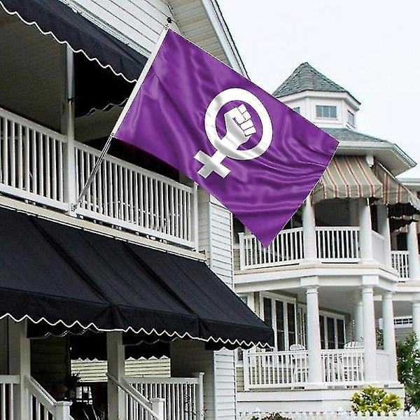 Feministisk flagga Premium utskriftsprocess med kvinnlig skylt bleknar motståndskraftig Hållbar Add Atmosphere Banner För Party Qinhai (ZYH)