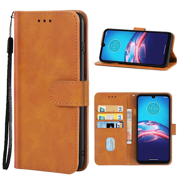 Läderfodral för Motorola Moto E6i  (ZYH) Brown