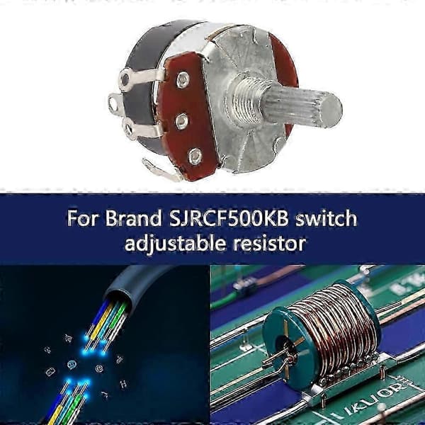 För WH24-2 4K7 Med På/Av-knapp Mini Svarv Hastighetskontroll Potentiometer B500K jy