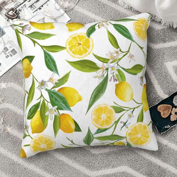 Örngott Citrongult fyrkantigt örngott 45x45cm -[A3987] (DPD) 45X45CM