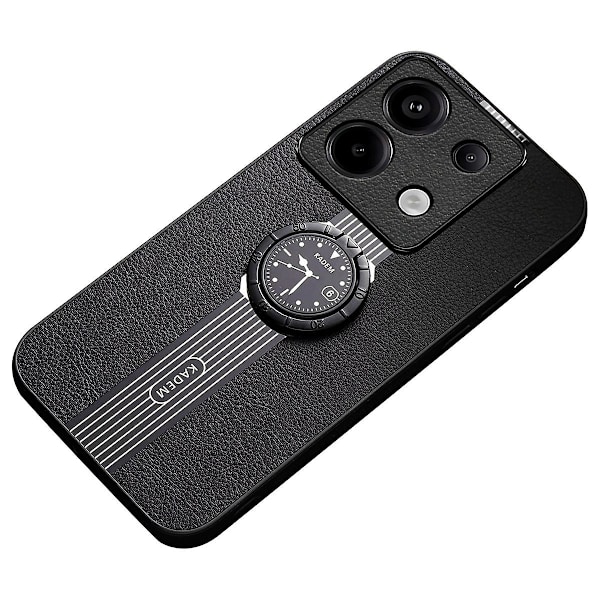 KADEM Fodral för Xiaomi Redmi Note 13 5G Rotation Kickstand Skyddande Telefonfodral  (DPD) Black