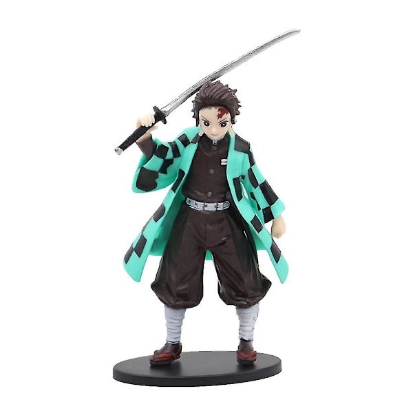 6 st/set Anime Demon Slayer Figur Leksaker Zenitsu Inosuke Tanjiro Nezuko Samlarobjekt PVC Modell Statyett Figur Dockor Leksak (ZYH)
