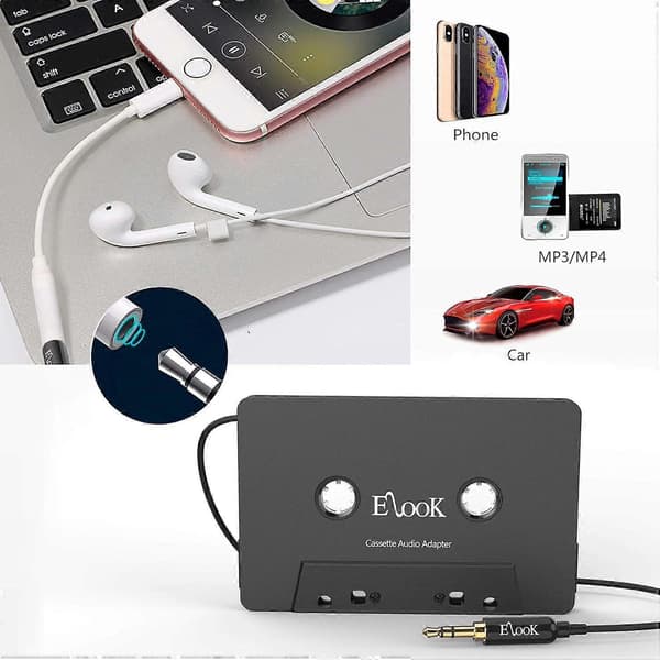 Bil Kassette Aux Adapter Kit, med en Smartphone til 3,5 mm Hovedtelefon Jack Adapter