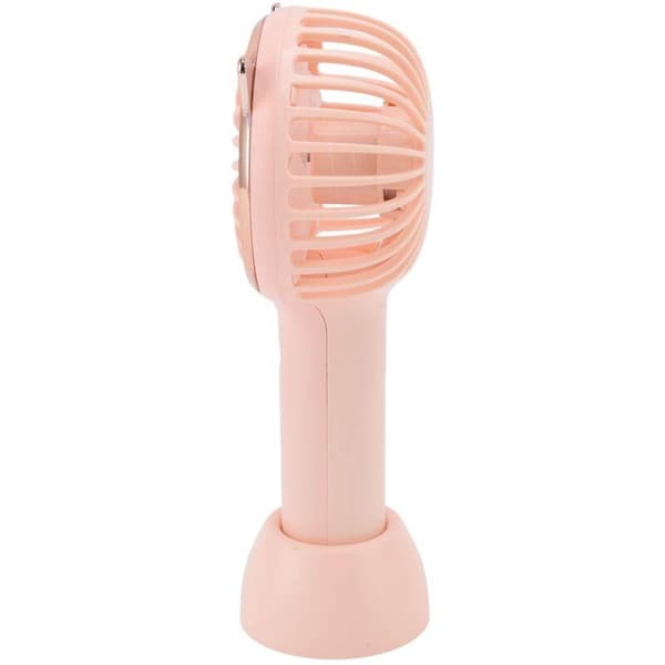 Bærbar katteøre-ventilator. USB genopladelig med 3 hastigheder. Mini lyserød bærbar ventilator.