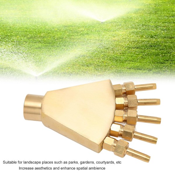 Justerbart Phoenix Tail Scattering Fountain Nozzle All Copper Phoenix Tail Fountain Nozzle Sprinkler G3/4 Inch Garden Fountain Nozzle  (DPD)