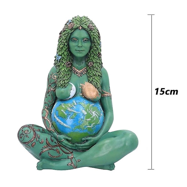 Moder Jord Staty Tusenårig Gaia Mytisk statyett Gudinna Staty Hemdekoration Skrivbordsprydnad Harts Ghia Moder Staty (DPD) Mother Earth