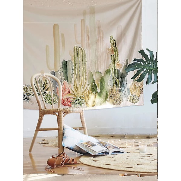 Kaktus Landskap Vägghängande Gobeläng Tyg Tapet Heminredning, 60" x 80", Twin Size (DPD)