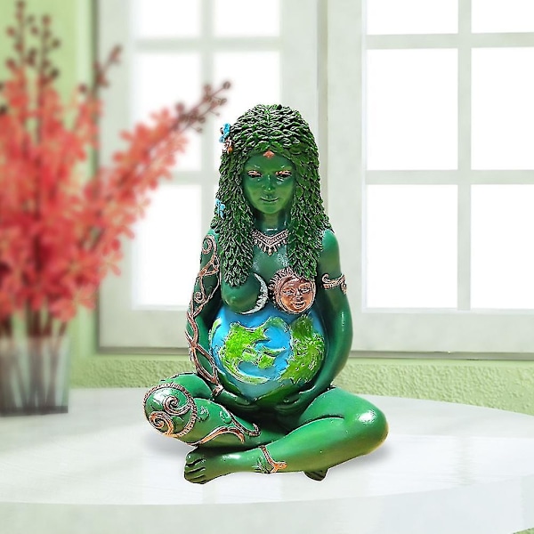 Moder Jord Staty Tusenårig Gaia Mytisk statyett Gudinna Staty Hemdekoration Skrivbordsprydnad Harts Ghia Moder Staty (DPD) Mother Earth