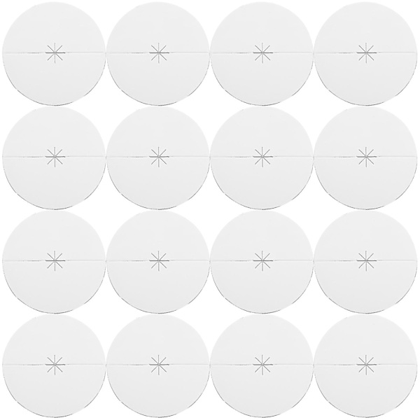 100 st Vit serveringsbricka Kartong droppskydd Ljus droppskydd Bobeche ljushållare Pappersljus droppfångare (DPD) 8x8cm