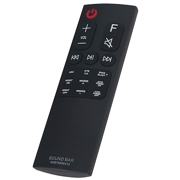 Akb75595412 Fjärrkontroll ersatt för Lg Sound Bar Sk5 Sk5y Sl5y Sl6y Sn6y (ZYH) Black