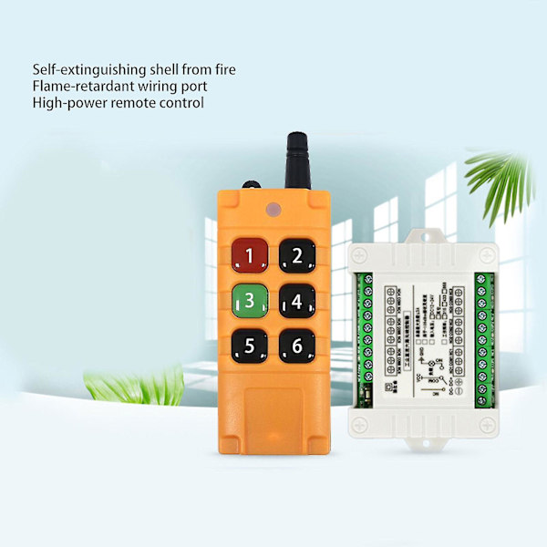 Industriell trådlös fjärrkontrollswitch 315/433mhz 2000m Dc12v 24v (ZYH) 433mhz