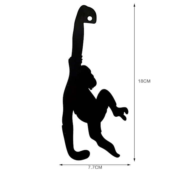 Creative Banana Hanger Black Metal Krok Monkey Gorilla Bananhållare Nycklar Hängkrok Klädförvaringsställ (ZYH)