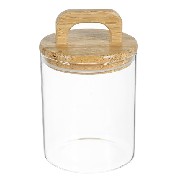 Kaffebehållare i glas med lufttätt lock i bambu för kök (ZYH) As Shown 19.00X11.00X11.00CM