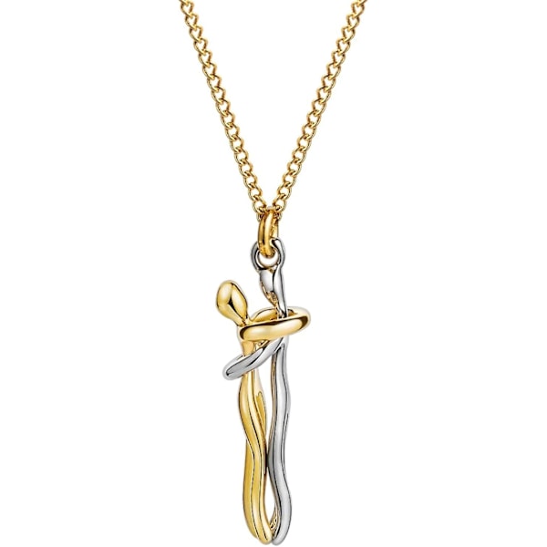 Guldkramande parhalsband för kvinnor eller män, perfekt matchande halsband för par, smyckesgåvor (ZYH)